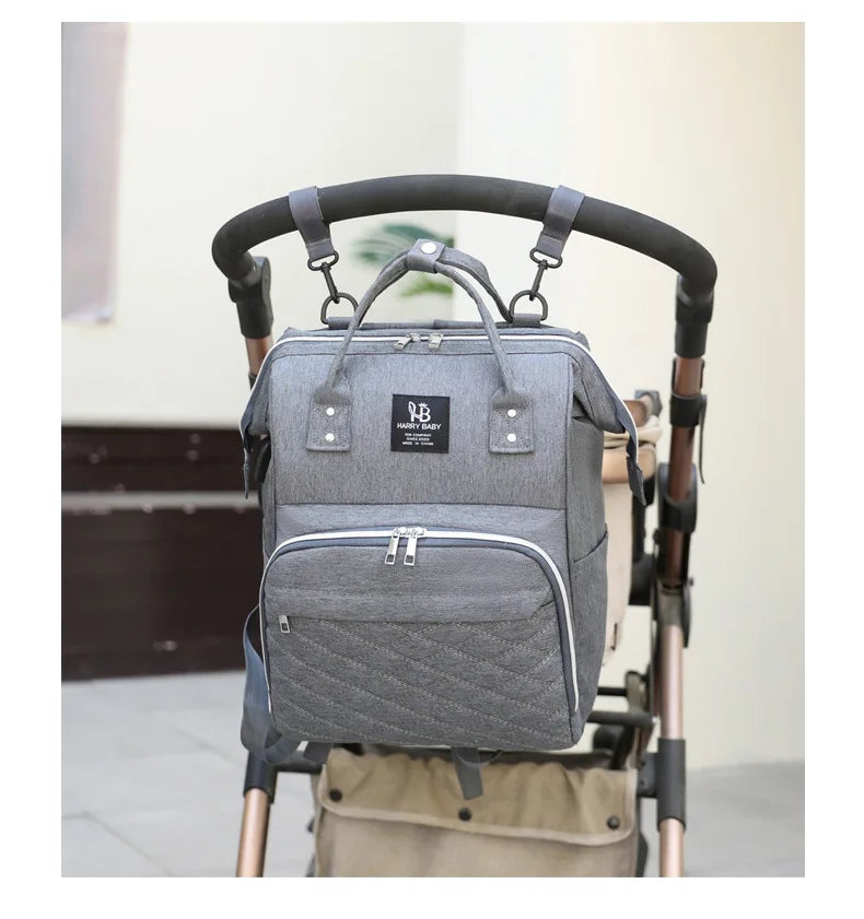 Multi-functional Mummy Shoulder Storage Bag Out Fashion Mother USB Port Bag Large Capacity Backpack Baby Stroller Hanging Bag