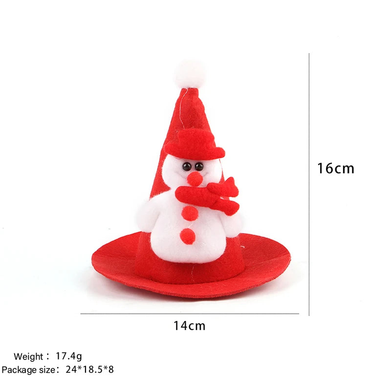 Pet Dog Cat Santa Hat Christmas Costume Accessories Small Dogs Cats Winter Warm for Holloween Holiday Christmas Party Photos
