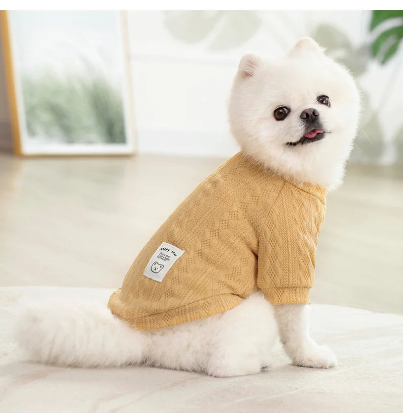 Warm Knitted Dog Sweater Soft Fashion Pet Clothes for Samll Medium Dogs Cats French Bulldog Chihuahua Yorkies Pug Costume