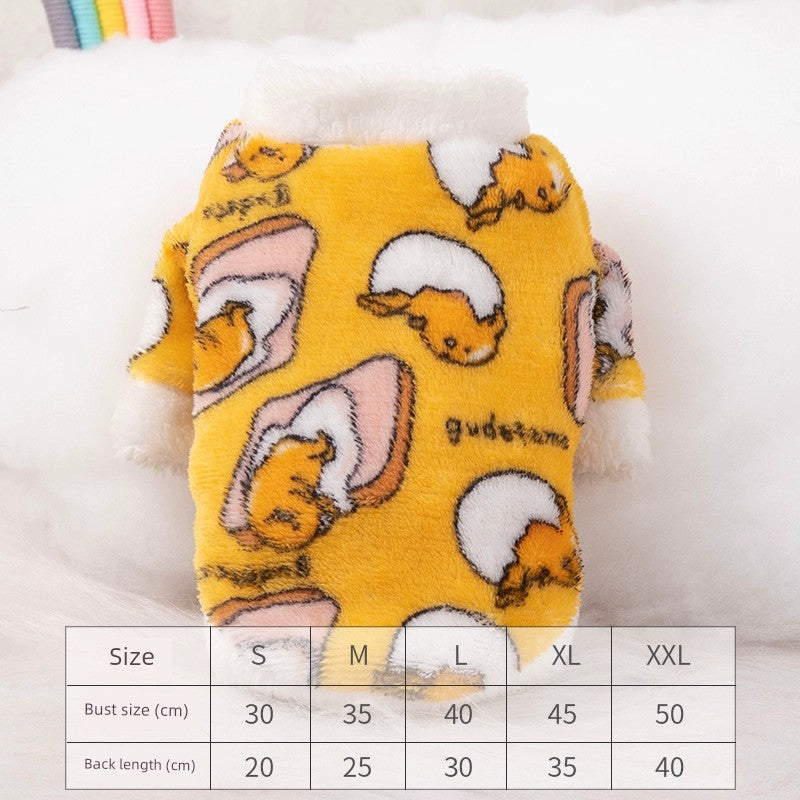 Cat Clothes Tiger Outfit Thermal Cotton-Padded Clothes Kitten Blue Cat British Shorthair Muppet Autumn and Winter Pet Dog Four-Legged Clothes