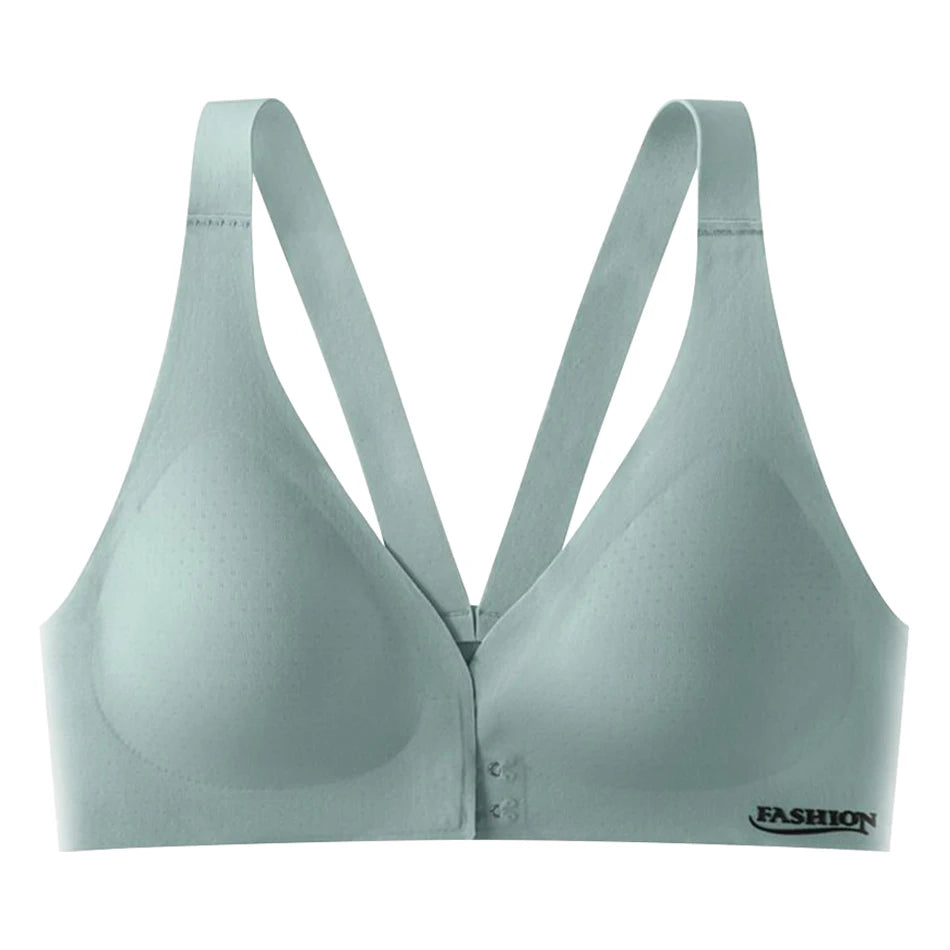 Elegant Front-Clip No Underwire Maternity Bra with Natural Latex Cooling Backless Maternity Clothings Women Lightweight Bralette
