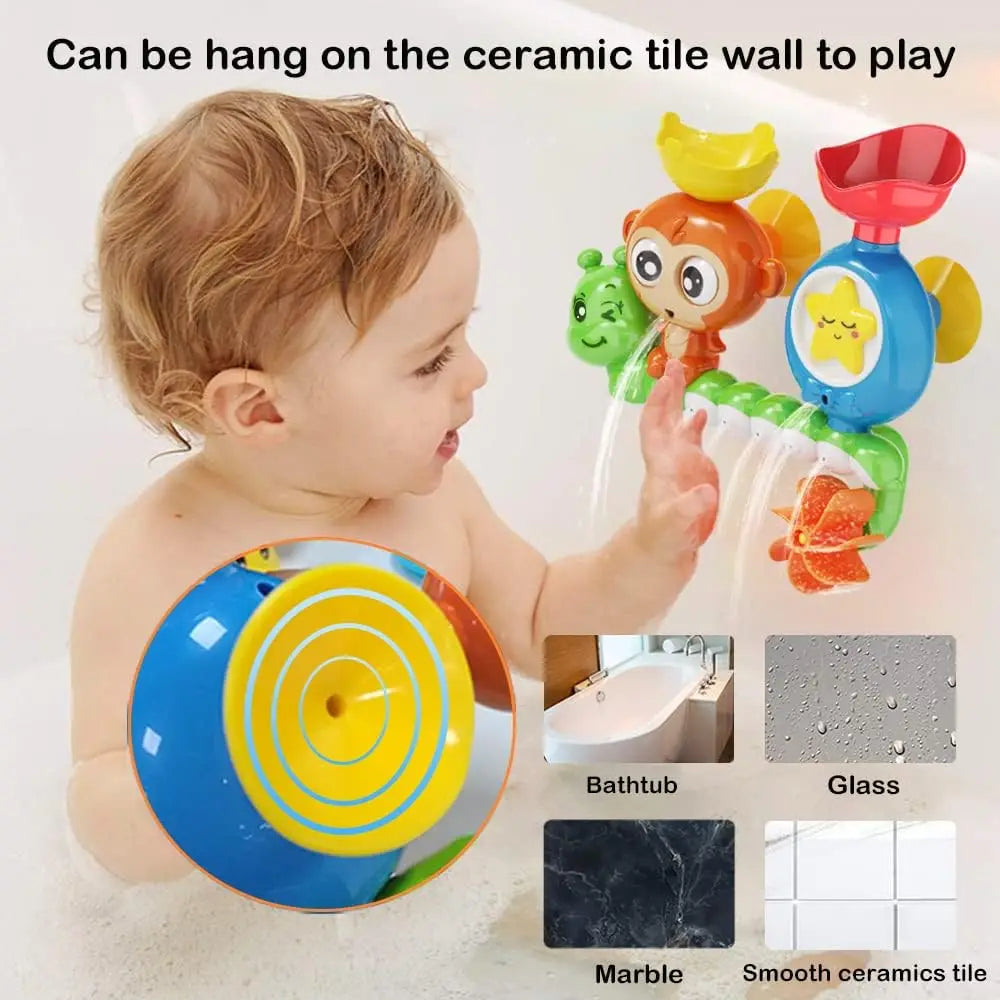 Bath Toys for Toddlers Age 1 2 3 Year Old Girl Boy Preschool New Born Baby Bathtub Water Toy Durable Interactive Infant Toy
