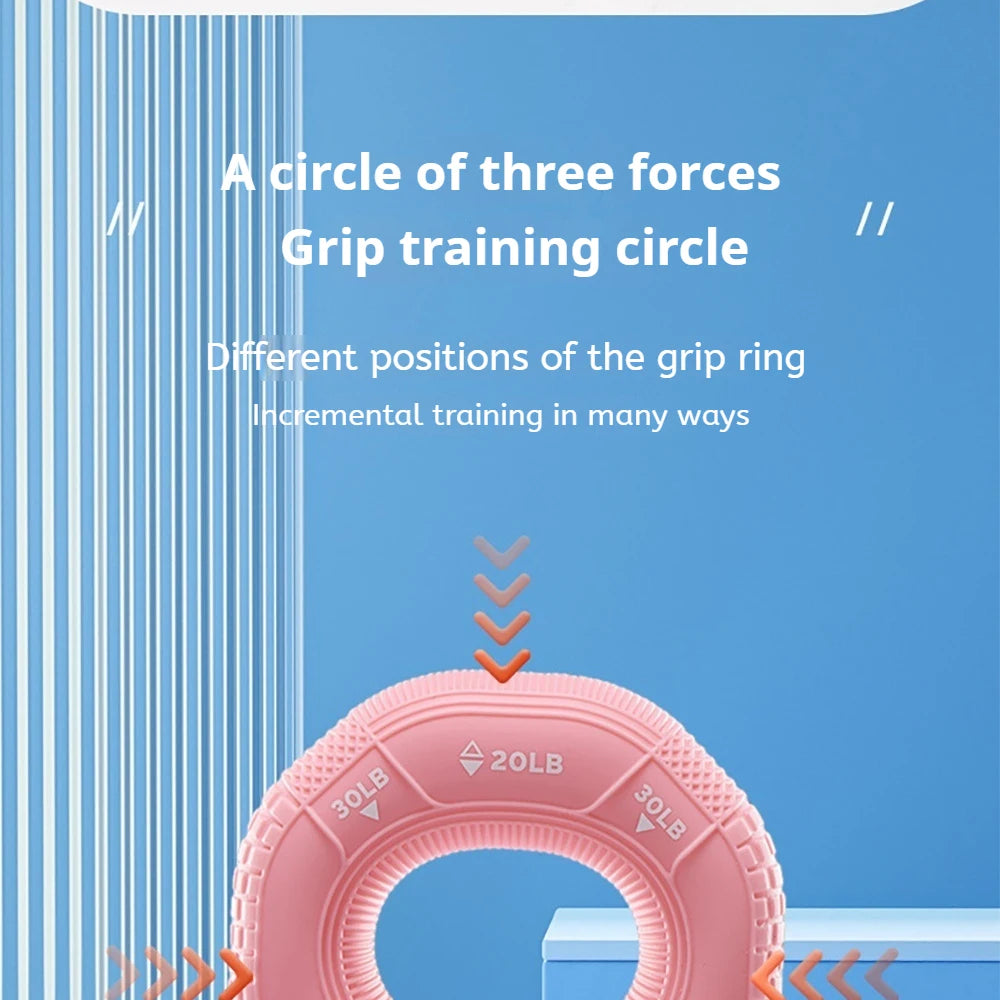 Octagonal Grip Ring Resistance Silicone Hand Exerciser Arm Strength Training Equipment Non-Slip Home Gym Fitness Workout Tool