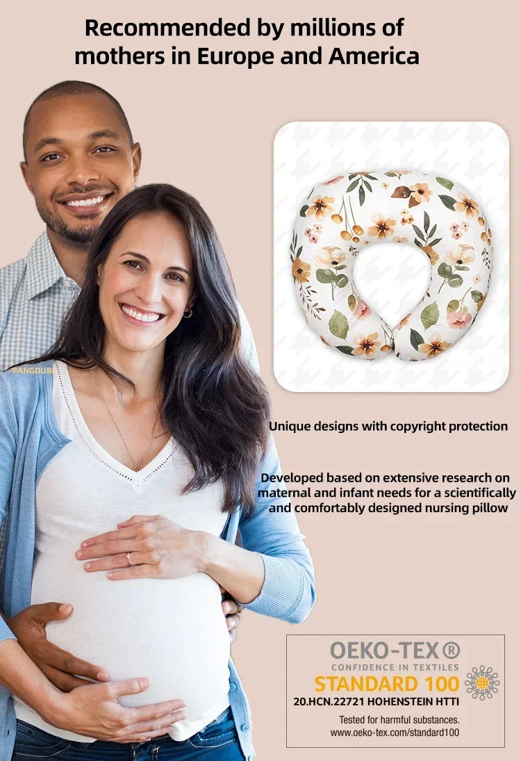 Baby Breastfeeding Pillow Baby Nursing Cushion Ushaped Maternity Feeding Pillow Infant Neck Support Pregnancy Pillows Hands-Free
