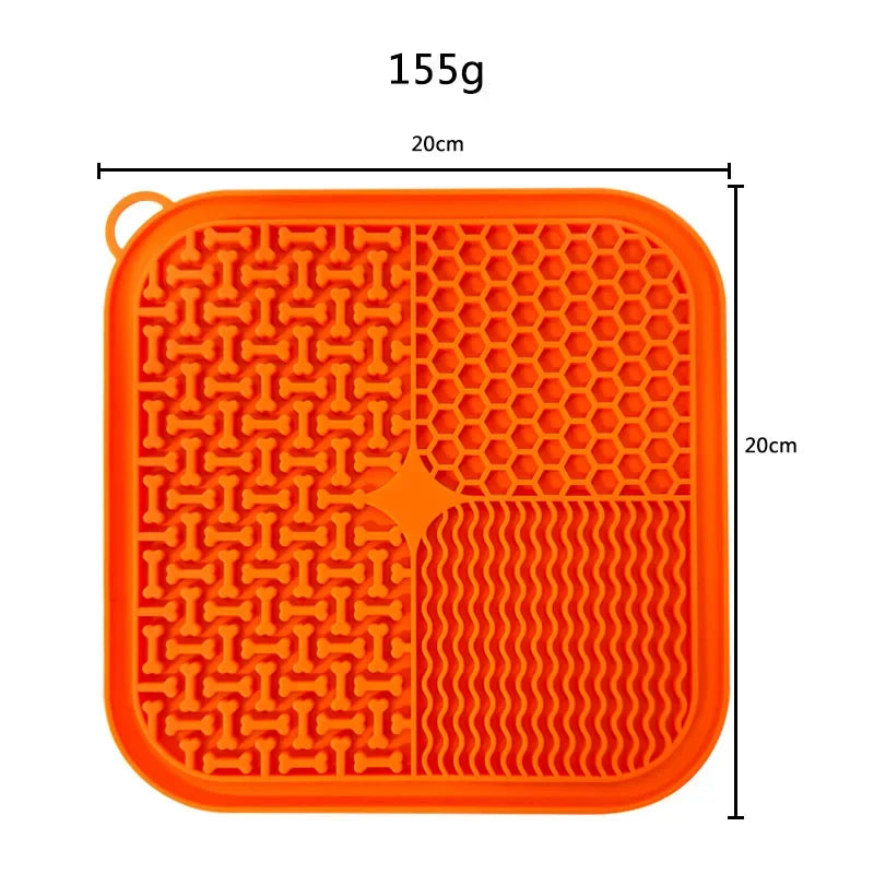 Cat Dog Slow Food Mat Pet Lick Silicone Mat Dog Feeder Supplies Suction Bowl Slow Food Mat Cats Dogs Feeding Supplies