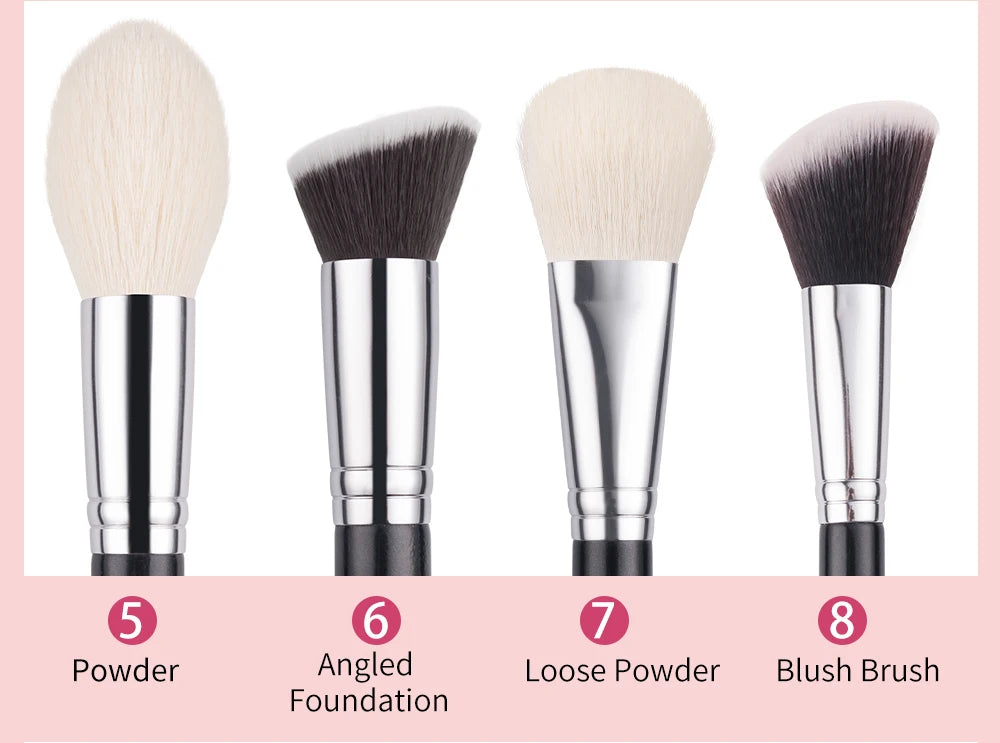 BEILI Black Makeup brushes set Professional Natural goat hair brushes Foundation Powder Contour Eyeshadow make up brushes