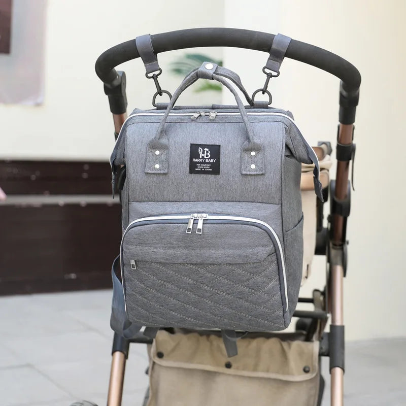Multi-functional Mummy Shoulder Storage Bag Out Fashion Mother USB Port Bag Large Capacity Backpack Baby Stroller Hanging Bag