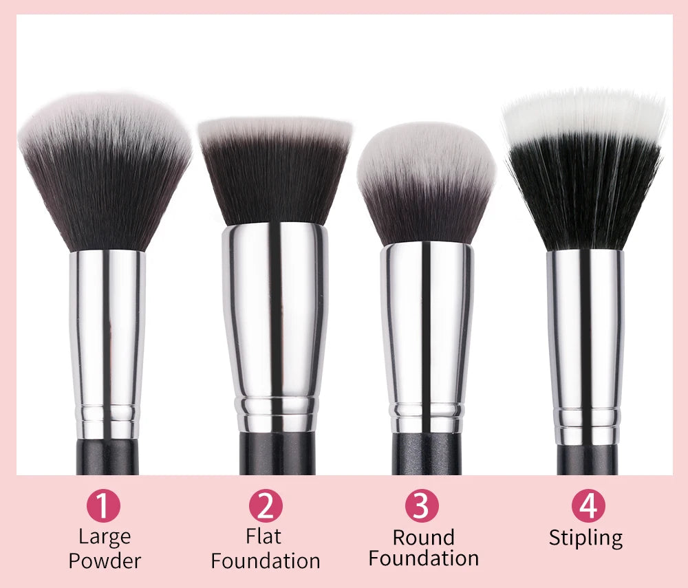 BEILI Black Makeup brushes set Professional Natural goat hair brushes Foundation Powder Contour Eyeshadow make up brushes
