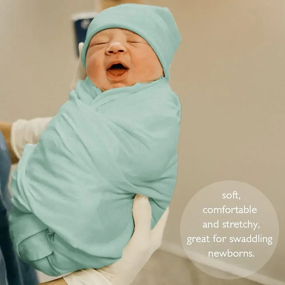 Swaddling Blanket and Hat Set for Newborns Suitable for Covering and Wrapping Baby Blankets for Both Boys and Girls