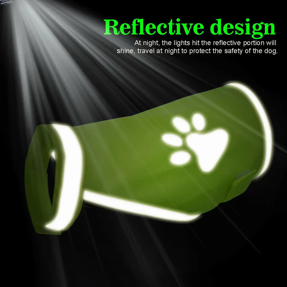 Outdoor Pet Safety Vest Reflective Dog Safety Vest High Visibility Fluorescent Pet Hi Vis Jacket Coat