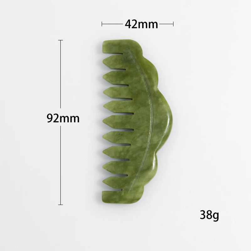Natural Jade Comb Gua Sha Board Jade Massager For SPA Acupuncture Body Scraping Gouache Scraper Facial Skin Beauty Tool