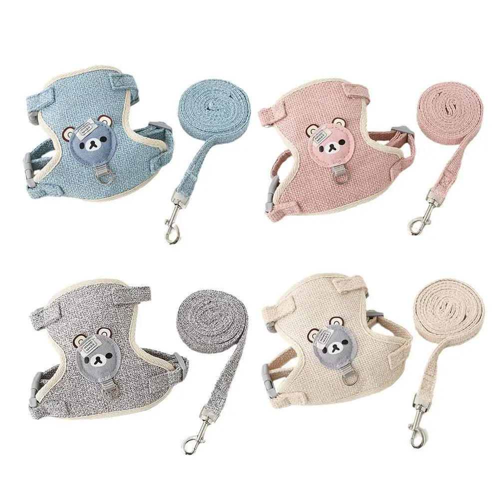 Undershirt Style Pet Leash Adjustable Cat Dog Harness Breathable Leash Convenient Pet Vest For Small Dog Cat Supplies