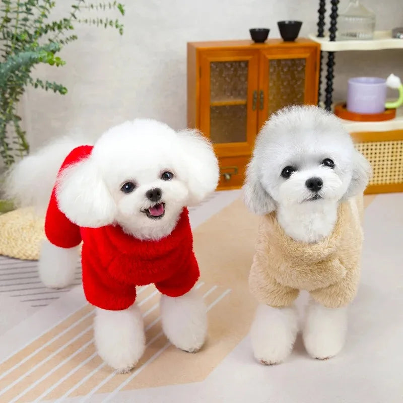 Pet Dog Clothes Large Dogs Sweatshirt Sweater Warm Jackets Coats Small Winter Hat Cloak Fur Coat Clothing Suit Big Medium Jumper