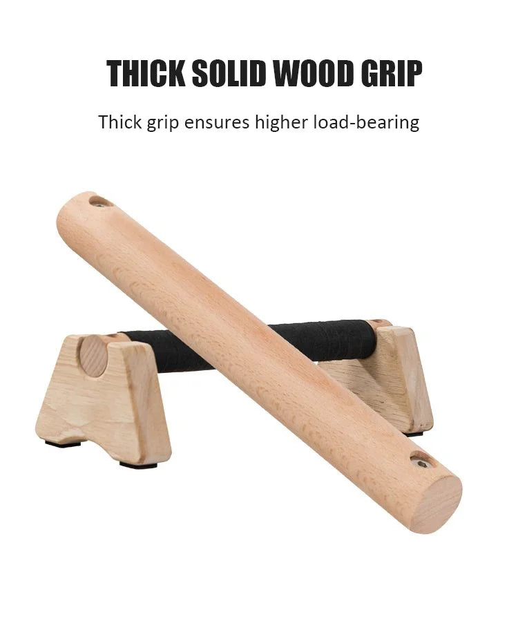 Wooden Push-up Stand Non-SlipPush Up Bar Handles Fitness Pushup Board Calisthenics Parallettes Bar Exercise Equipment for Home