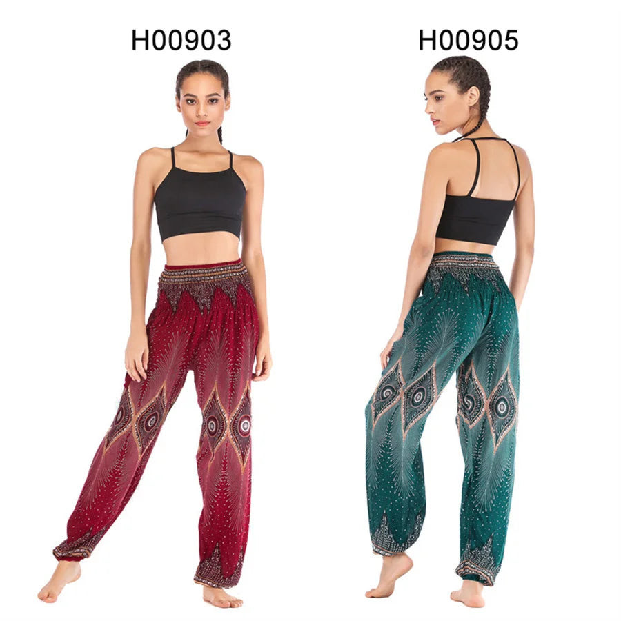 Yoga Pants Women Hippie Harem Printed Leggings Boho High Waisted Pantalone De Mujer Cintura Alta Calca Feminina Beach