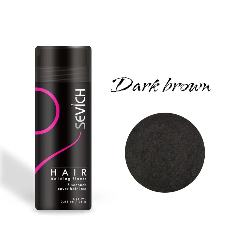 Sevich Hair fiber Spray 25g Keratin Hair Building Fibers Regrowth Powder Hair Root Cover Up Thickening Hair Loss Concealer Spray