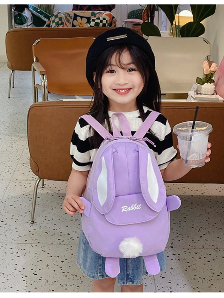 Personalized Custom name Embroidered Newborn letter Nursery Baby Rabbit Backpack School Children bag Gifts Bunny