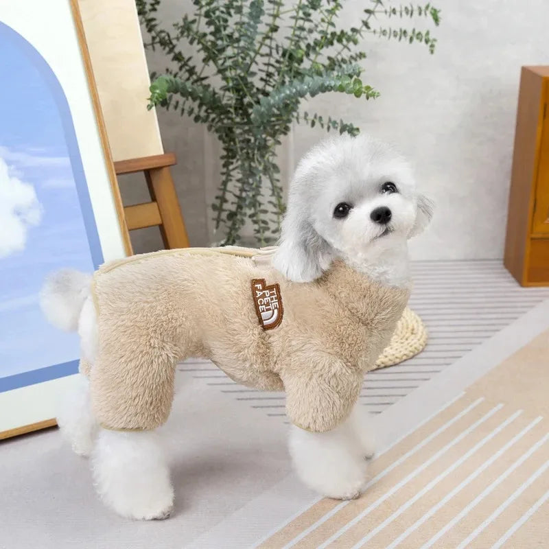 Pet Dog Clothes Large Dogs Sweatshirt Sweater Warm Jackets Coats Small Winter Hat Cloak Fur Coat Clothing Suit Big Medium Jumper
