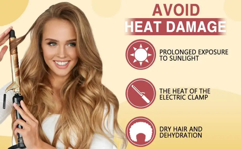 Heat Protection Spray Thermal Protector Serum Hair Growth Essential Oil Sleep Bonnet with Brush Moisturize Care Conditioner Set