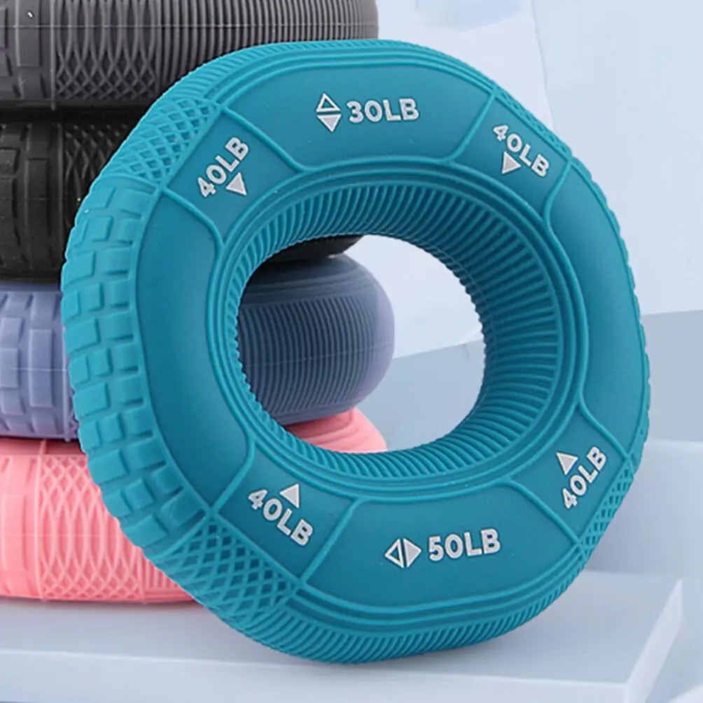 Octagonal Grip Ring Resistance Silicone Hand Exerciser Arm Strength Training Equipment Non-Slip Home Gym Fitness Workout Tool