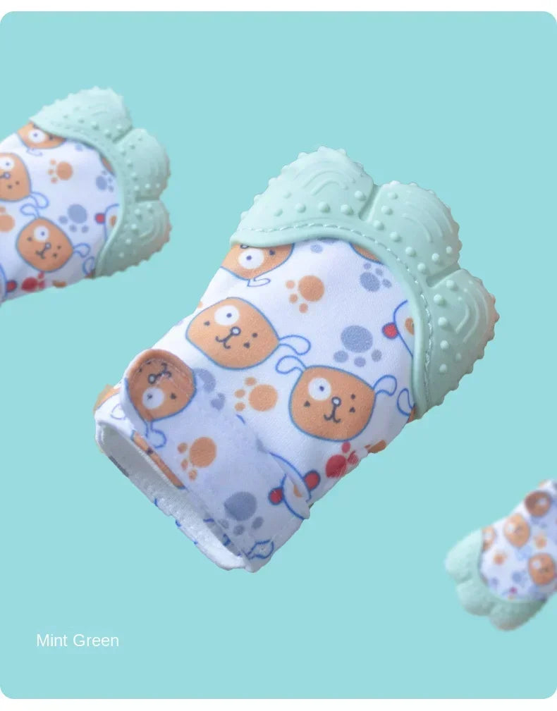 Baby Teething Silicone Gloves Multi-Layer Breathable Chewing Gloves Baby Teething Toys Baby Self Soother Teether Teething Toys
