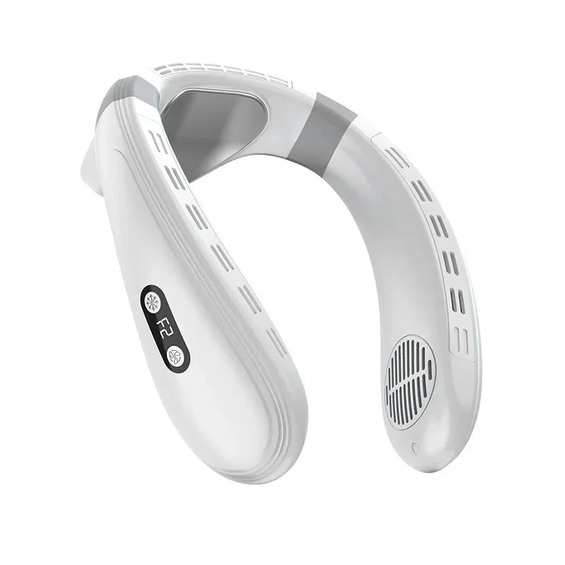 New Neck Air Conditioner Portable Neck Fan Rechargeable Semiconductor Cooling Bladeless Fan Outdoor Personal Fan Wearable Cooler