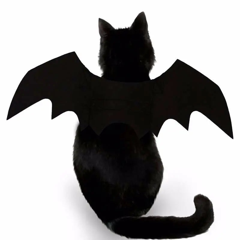 Pet Halloween Cosplay Costume for Dogs Cats Puppy Kittens Black Bat Wings