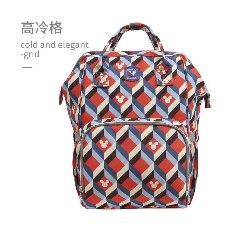 Disney Mickey Original New Diaper Bag Backpack Luxury Brand Baby Bag Large Capacity Multifunctional Cartoon Baby Diaper Bag