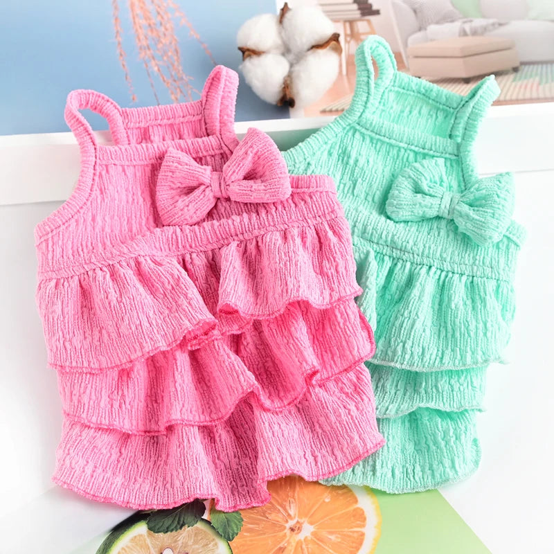 2023 Spring Pet Clothes Dog Princess Dresses Puppy Dress Pet Skirt Puppy Dog Princess Dresses for Small Medium Cat Costume Pug