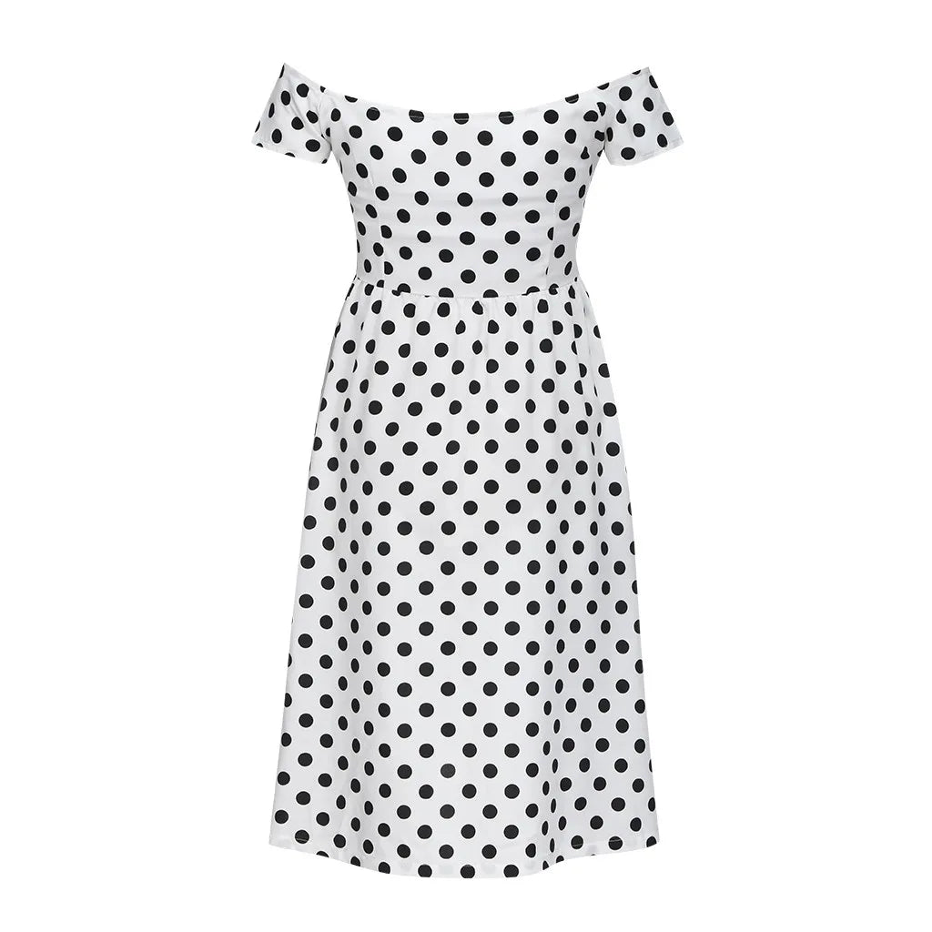 New Maternity Dresses Summer Fashion Dot Print Pregnancy Breastfeeding Off Shoulder Sexy Dress Christmas Hoodie Dresses Women