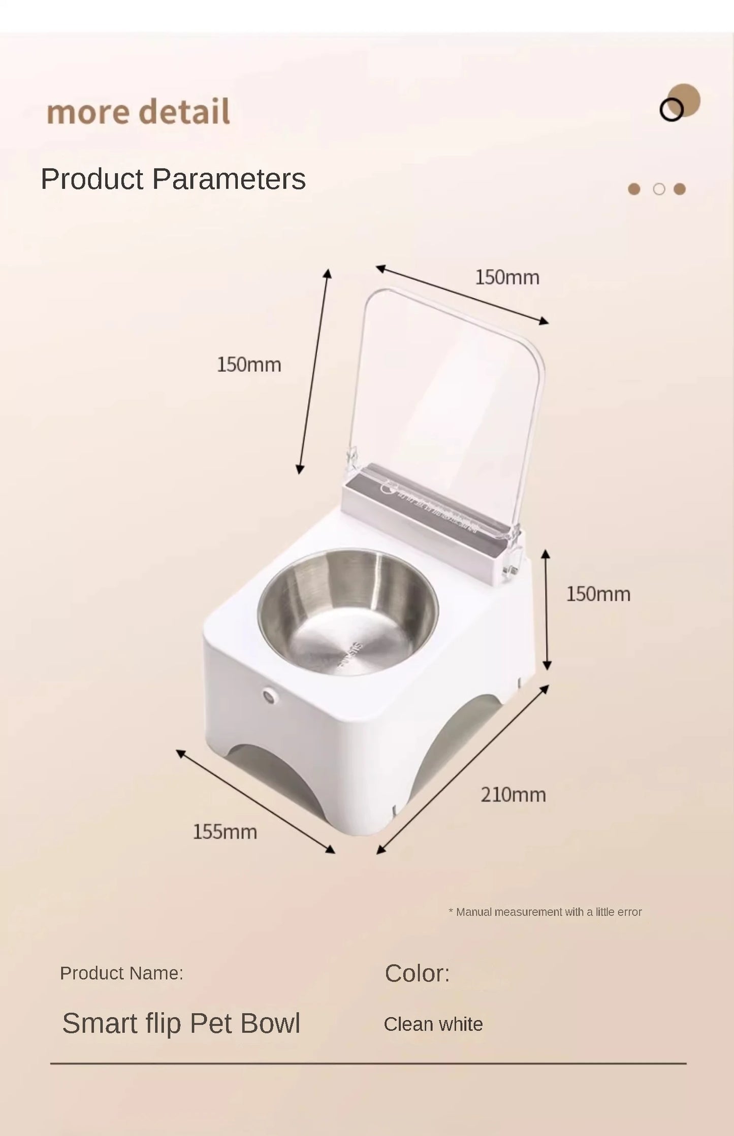 Smart Cat Bowl, Neck Protection, Ceramic Stainless Steel with Lid Cat Food Bowl, Infrared Sensor Auto Open Cover Smart Feeder