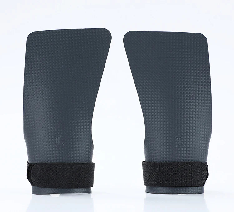 A Pair of Carbon No Finger Hole Hand Grips for Crossfit Pull Ups Cross Training Kettlebell Gymnastics Workout Palm Protector