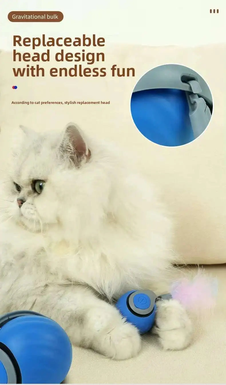 New Smart Interactive Speedy Tail 2.0 Cat Toy Automatic Moving Balls for Cats And Dogs Touch Motion Rolling Toy Ball for Pet