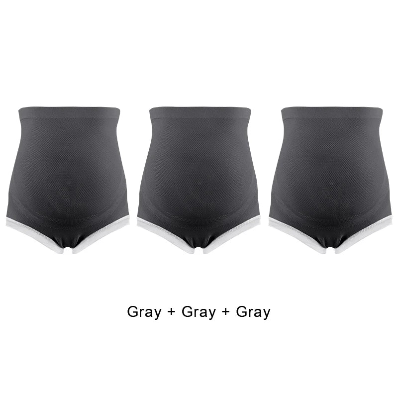 3PCS Maternity Panties High Waist Pregnant Panties Adjustable Belly Support Briefs for Pregnant Women Lace Solid Cozy Intimates