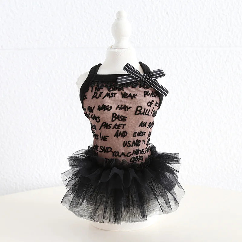 Dogs and Cats Dress Letters and Lace Design Pet Puppy Shirt Spring/Summer Clothes Outfit 2 Colours