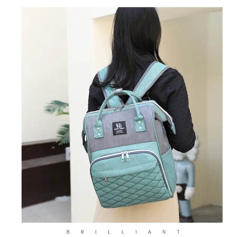 Multi-functional Mummy Shoulder Storage Bag Out Fashion Mother USB Port Bag Large Capacity Backpack Baby Stroller Hanging Bag