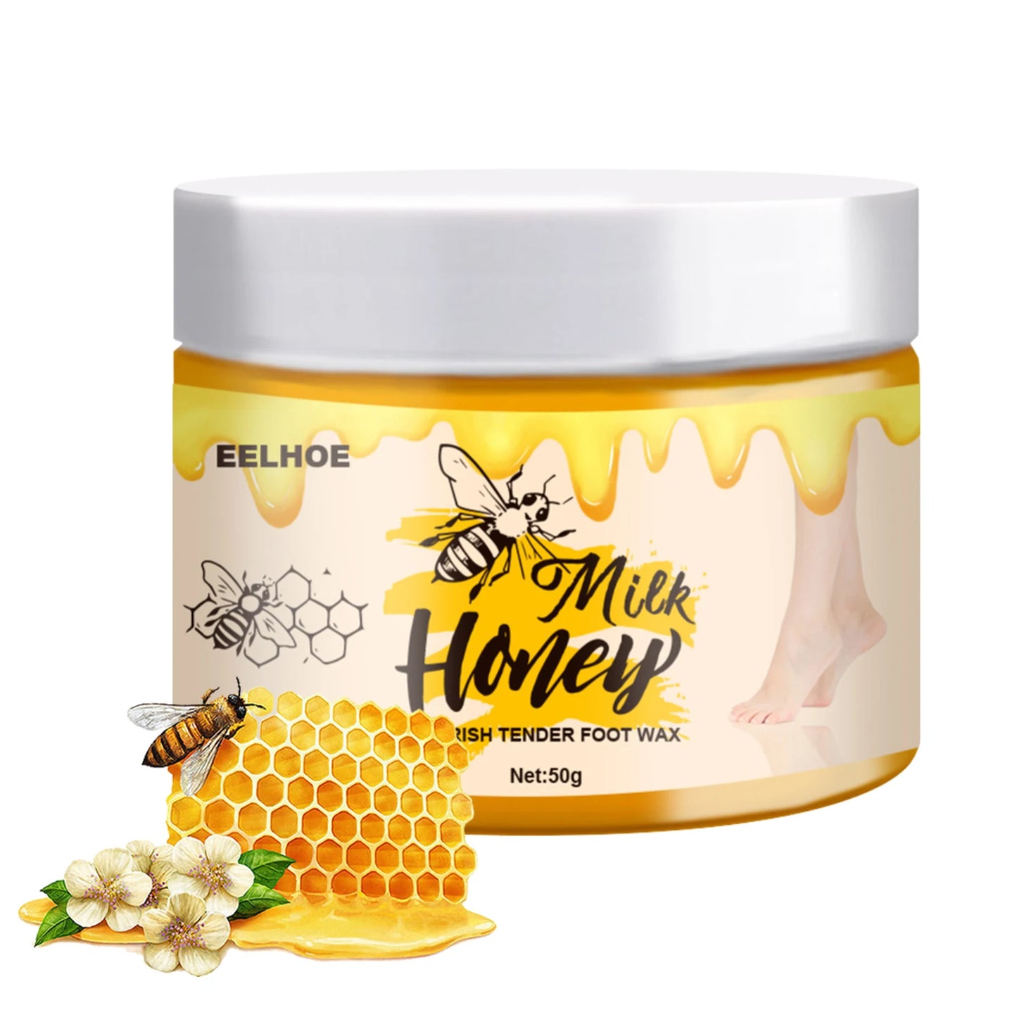 Milk Honey Hand Mask Hand Wax Moisturizing Whitening Skin Care Exfoliating Calluses Hand Film Hands Care Cream
