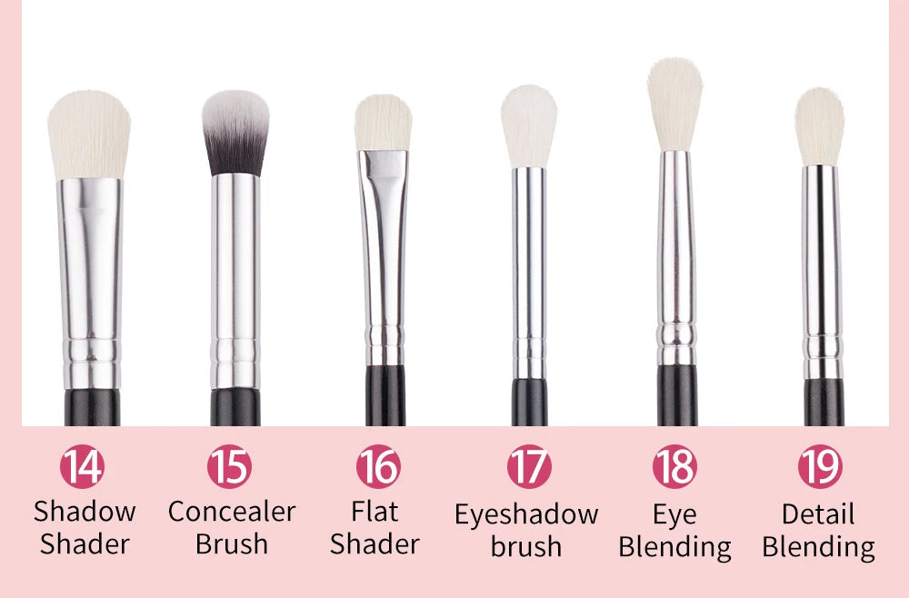 BEILI Black Makeup brushes set Professional Natural goat hair brushes Foundation Powder Contour Eyeshadow make up brushes