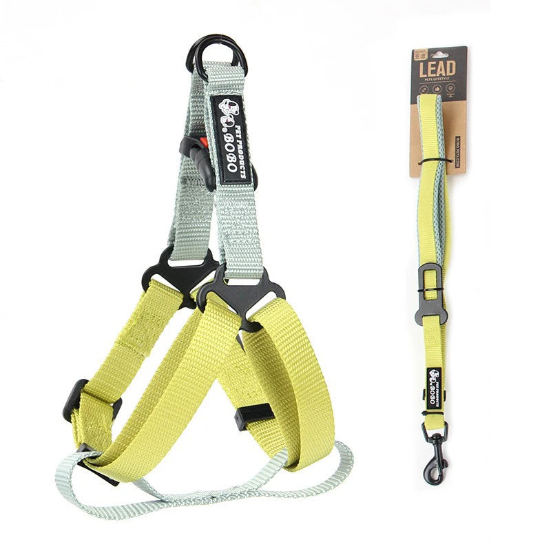 Adjustable Pet Harness for Small Medium Dogs Nylon Dog Harness Leash Set Puppy Harness Dog Accessories