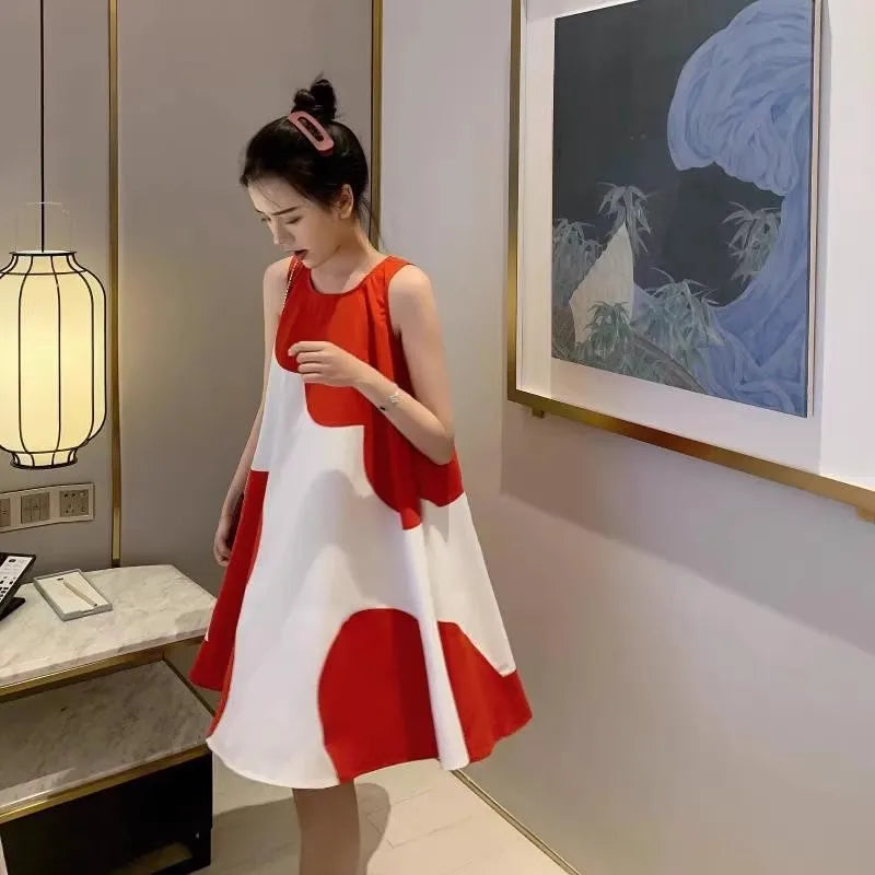 Maternity Dress Summer Korean Version Loose Maternity Dress Summer Long Holiday Pregnant Women Skirts Vestidos De Fotografía