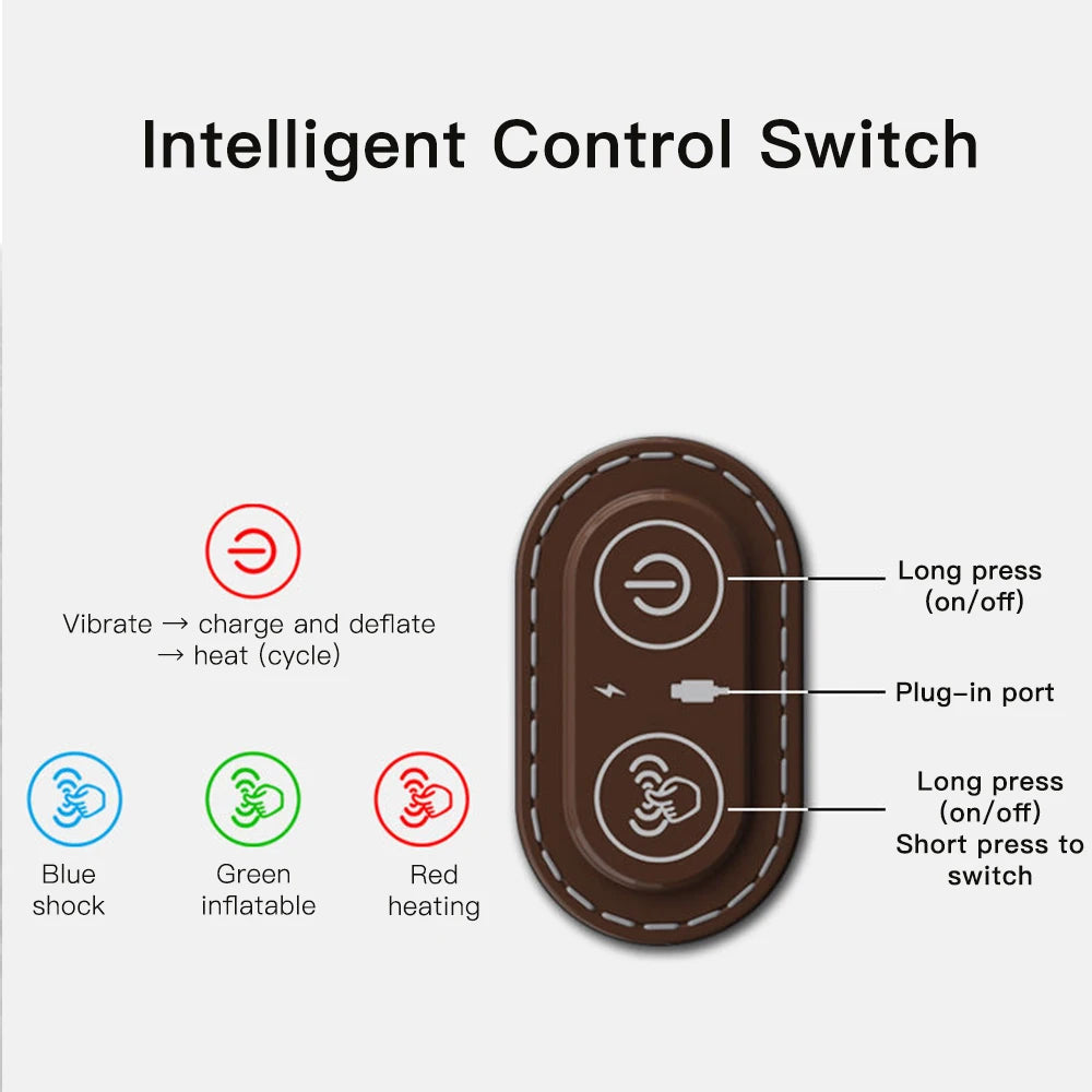 Electric Neck Massager Pillow Vibration Heating Massage Neck Traction Stretcher Support Cervical Spine Pain Relief Sleep Relax