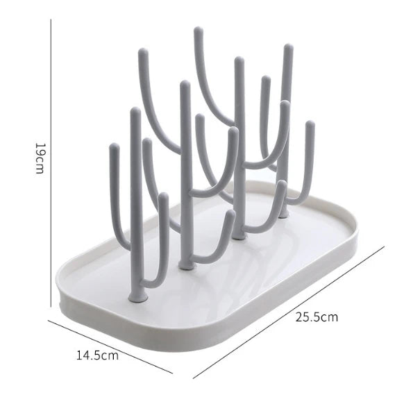 Baby Bottle Drying Rack Vertical Bottle Dryer Rack Holder Organizer Space Saving Standing Drying Rack for Baby Bottles and Cup