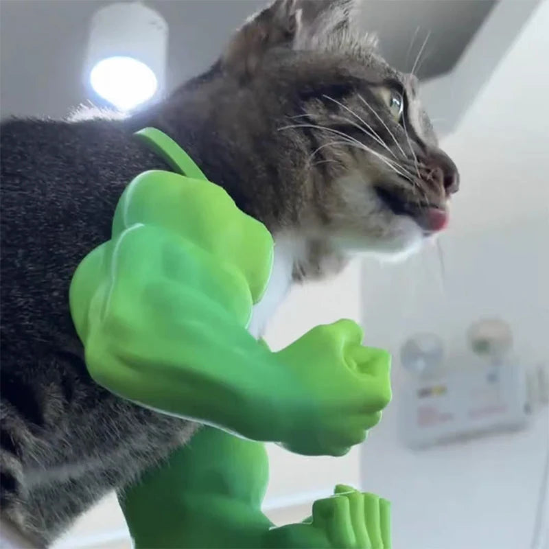 Funny Cat Muscle Arm Clothing Decoration Props 3D Printed Pet Interactive Neck Hanging Toy Role-playing Accessories Birthday Toy