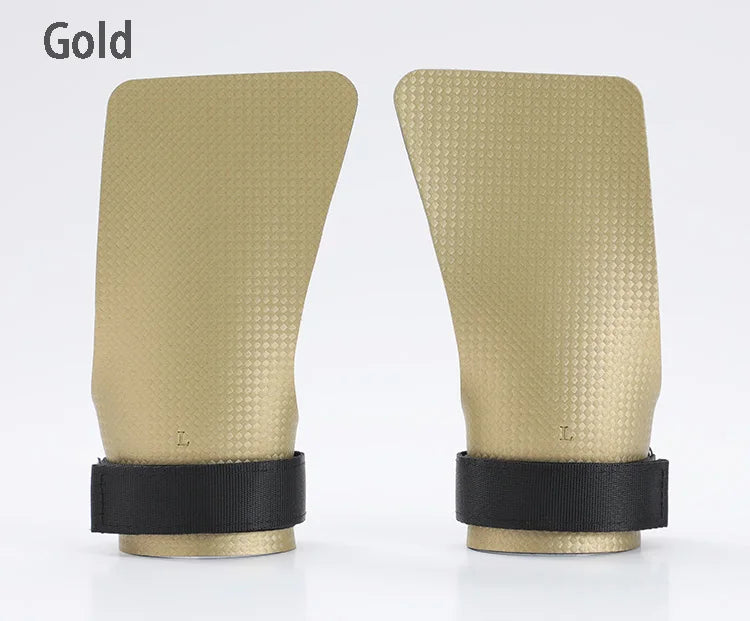 A Pair of Carbon No Finger Hole Hand Grips for Crossfit Pull Ups Cross Training Kettlebell Gymnastics Workout Palm Protector