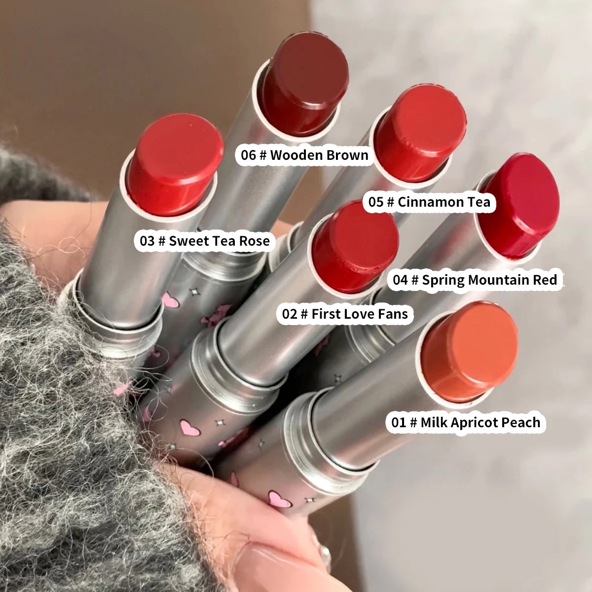 Solid lip gloss lipstick Mirror hydrating moisturizing moisturizing long-lasting and non-fading lipstick high appearance level