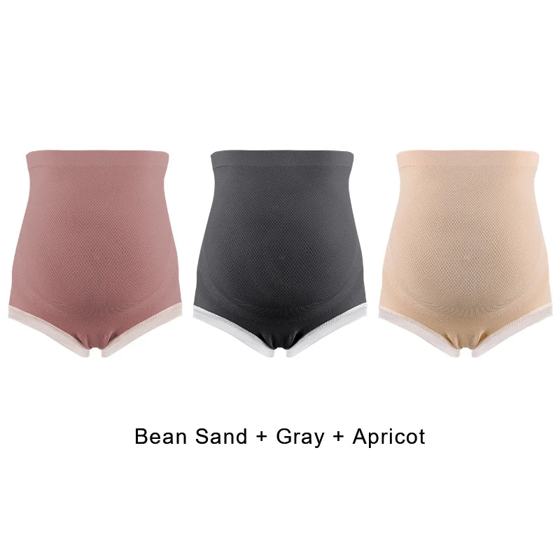 3PCS Maternity Panties High Waist Pregnant Panties Adjustable Belly Support Briefs for Pregnant Women Lace Solid Cozy Intimates