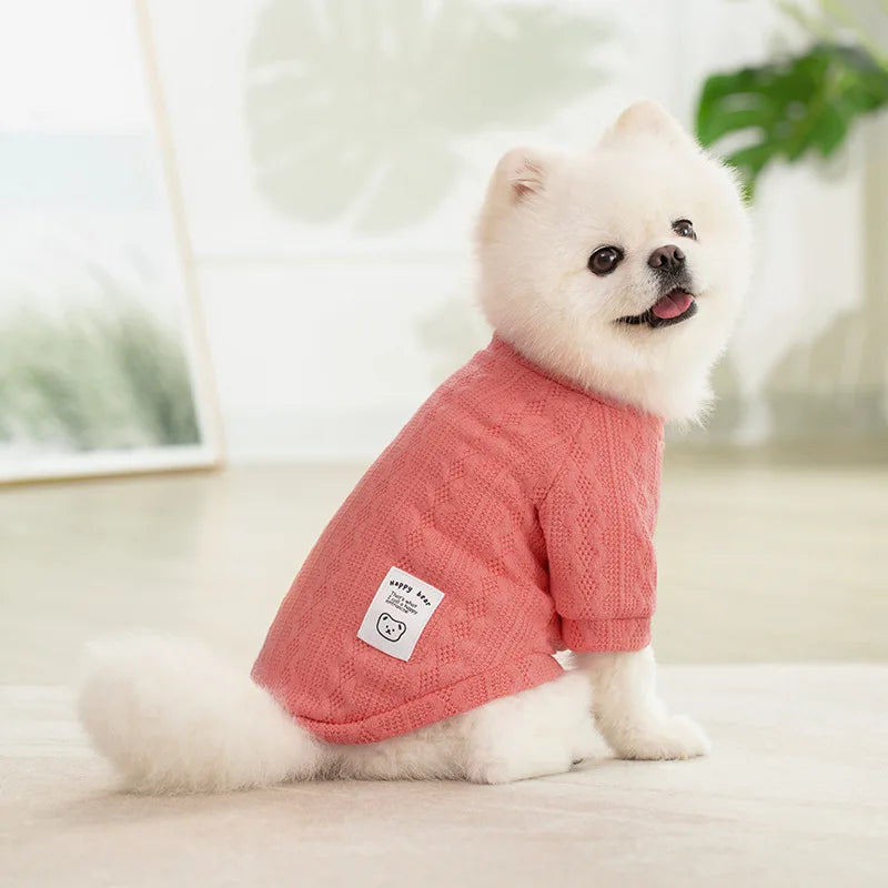Warm Knitted Dog Sweater Soft Fashion Pet Clothes for Samll Medium Dogs Cats French Bulldog Chihuahua Yorkies Pug Costume