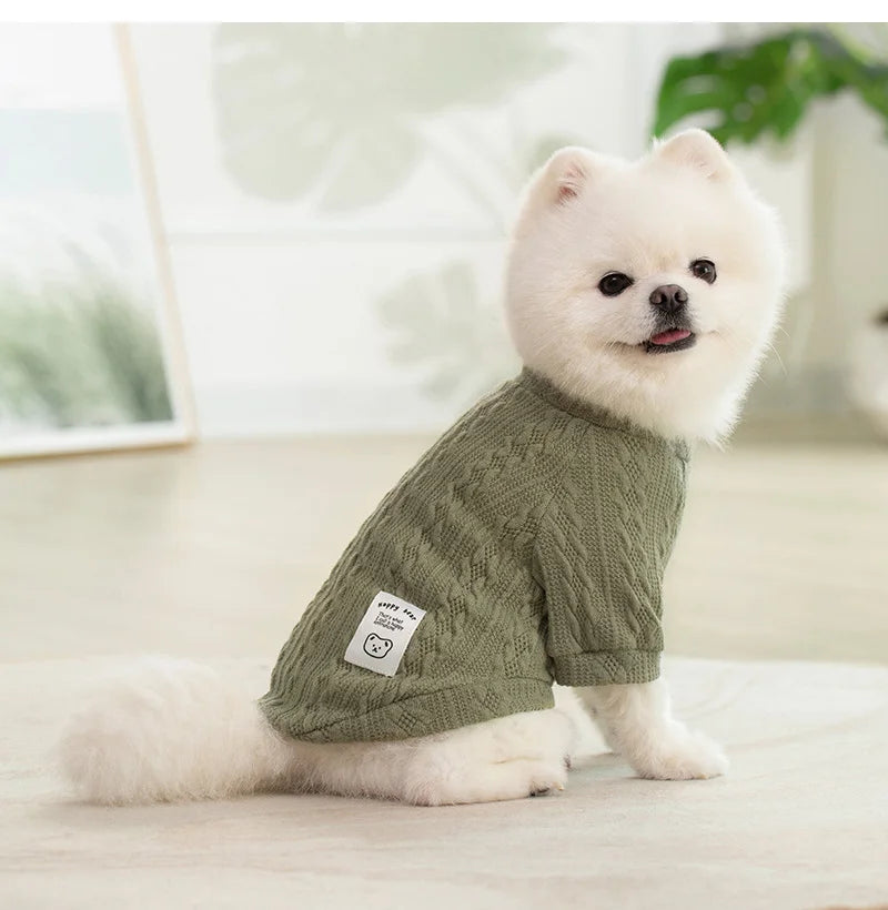 Warm Knitted Dog Sweater Soft Fashion Pet Clothes for Samll Medium Dogs Cats French Bulldog Chihuahua Yorkies Pug Costume