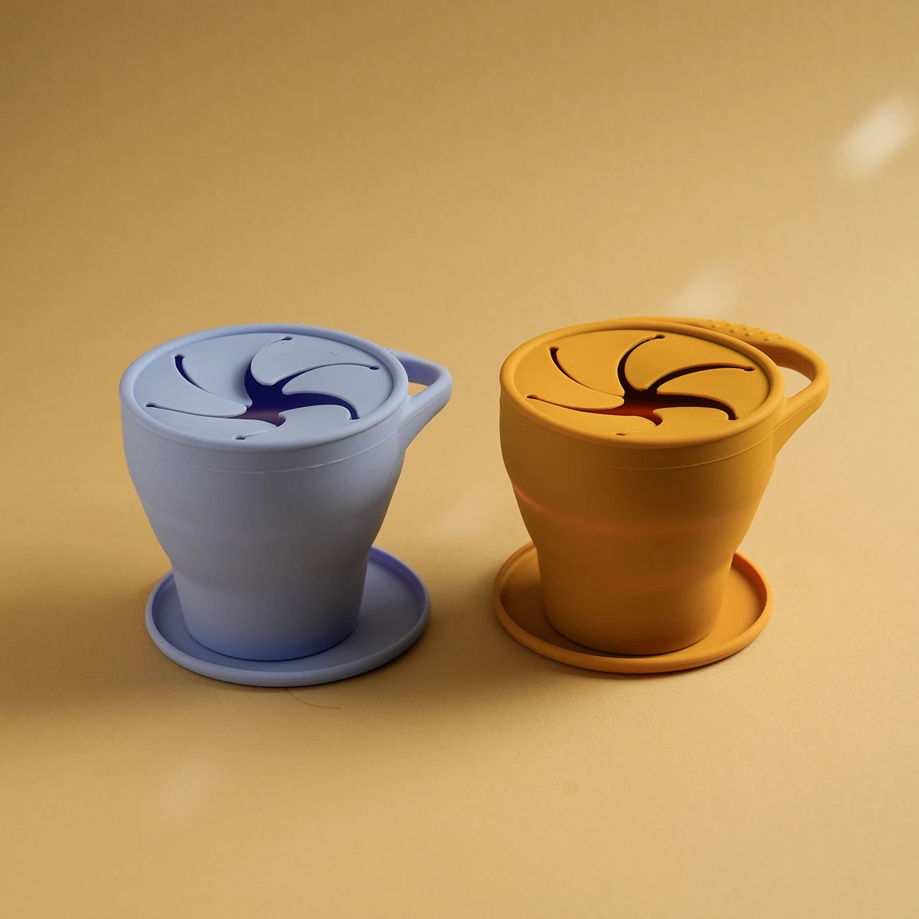1PCS Baby Silicone Tableware Collapsible Snack Cup Baby Shower Gift Portable Baby Snack Box Feeding Trianing Baby Food Storage