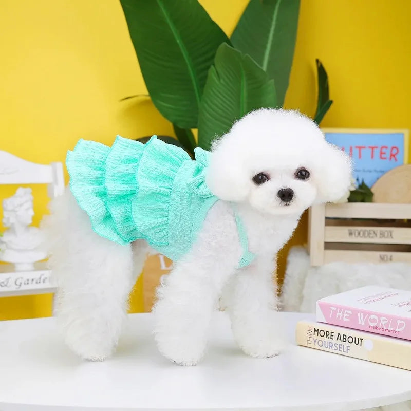 2023 Spring Pet Clothes Dog Princess Dresses Puppy Dress Pet Skirt Puppy Dog Princess Dresses for Small Medium Cat Costume Pug